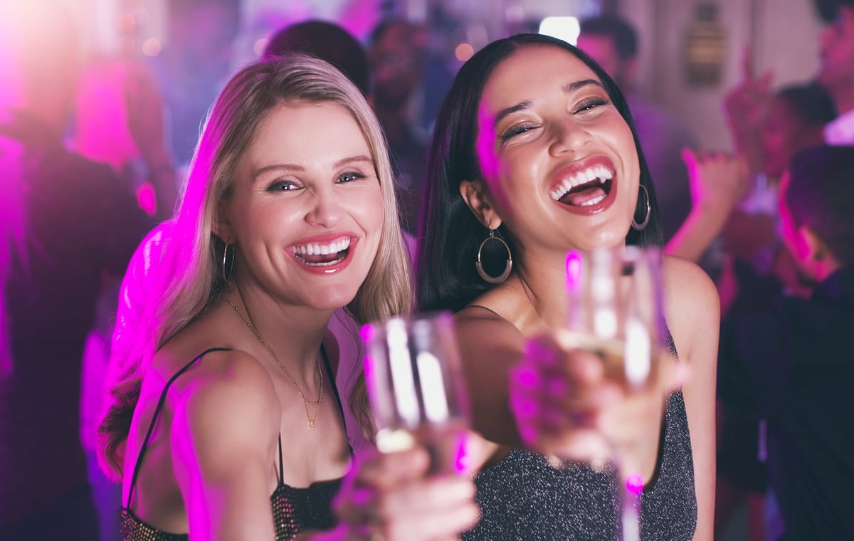 People dancing in nightclub
